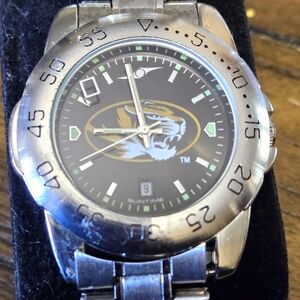 Missouri TIGERS Silver Sports Watch with Black Dial